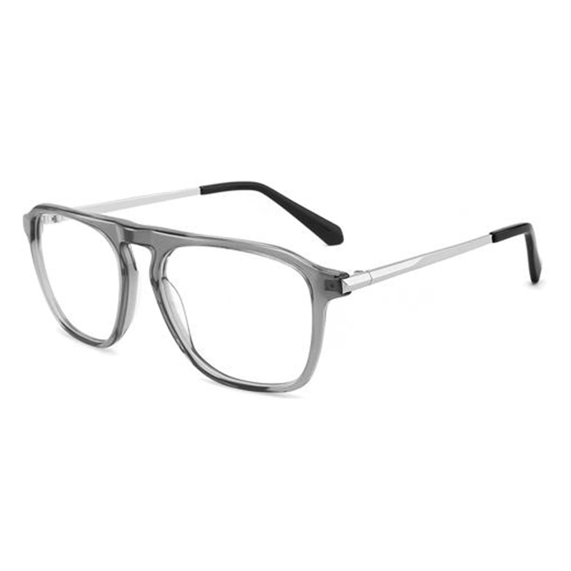 New Fashion Design Acetate Combined with Metal Temple Browline Glasses for Men Optical Frames