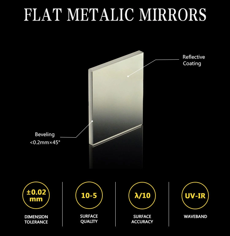 Custom Optical Vis Flat Metallic Surface Mirrors with Reflective Protective Aluminum Coating